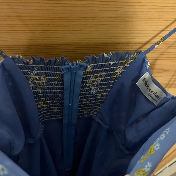 Little Mountain Midi Floral Dress Blue - Picture 4 of 7